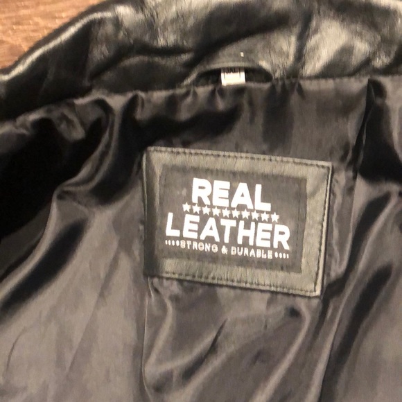 ⛄️ Real leather black man elegant jacket new - Picture 7 of 8